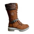 thumbnail image 1 of Woobling Bottes Mi-Mollet Mode Femme Randonnée Antidérapantes Bout Rond Confort Chaussures d'Hiver Marron 5.5, 1 of 2
