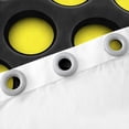 thumbnail image 5 of YST Geometric Honeycomb Window Curtains Yellow Black Curtains & Drapes 42"Wx84"L Abstract 3D Honeycomb Blackout Curtains For Bedroom Living Room,Microfiber Window Treatments 2 Panels​, 5 of 6