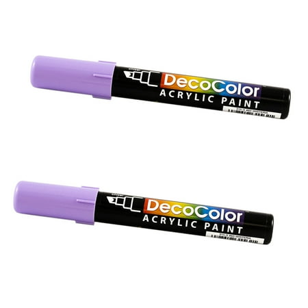UPC: 0842497171203 | Marvy Uchida Chisel Tip Acrylic Paint Markers Wisteria Purple 2/Pack