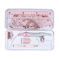 thumbnail image 3 of Decodeary Precision Protractor Set for Math Geometry Drawings 8Pcs Student Supplies pink 7.17x3.11in 1Set, 3 of 6