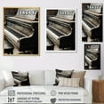 thumbnail image 4 of Designart "Serenity In Black And White Piano Keys II" Music Floater Framed Wall Art Living Room, 4 of 5