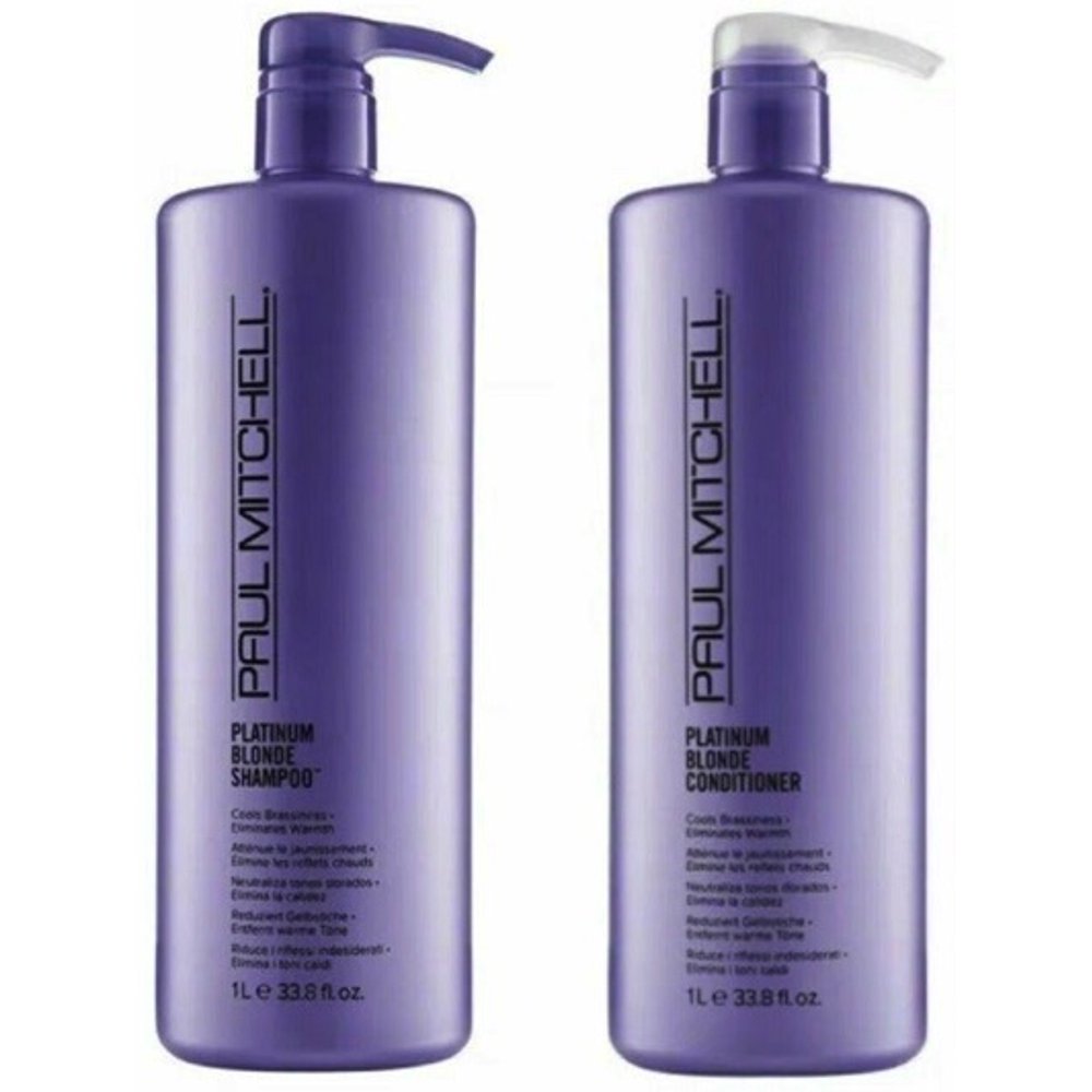 Paul Mitchell Platinum Blonde Shampoo and Conditioner DUO Liter 33.8oz
