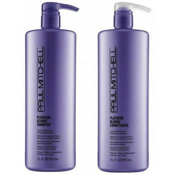 Paul Mitchell Platinum Blonde Shampoo And Conditioner Duo Liter 33 8oz Walmart Com Walmart Com