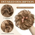 thumbnail image 4 of HTQWLP Large Messy Bun Hair Piece Wavy Curly Scrunchies Synthetic Chignon Ponytail Hair Extensions Thick Updo Hairpieces for Women - Light Champagne, 4 of 9