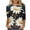 B Multicolor, variant on YUGYXL Flower Graphic Tees for Women 3/4 Length Sleeve Shirts Ladies Crew Neck Cute Tshirts Lounge Tunics Comfy Tops Holiday Clothes