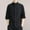 #8Black, variant on MYAOYI Mens Tops Cotton Linen Mandarin Collar Shirt 3/4 Sleeve Roll Up Casual Button Down Shirt with Chest Pocket