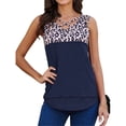 thumbnail image 3 of facefd Débardeur Femme Léopard Couture Croisée Col en V Bleu TTG, 3 of 6