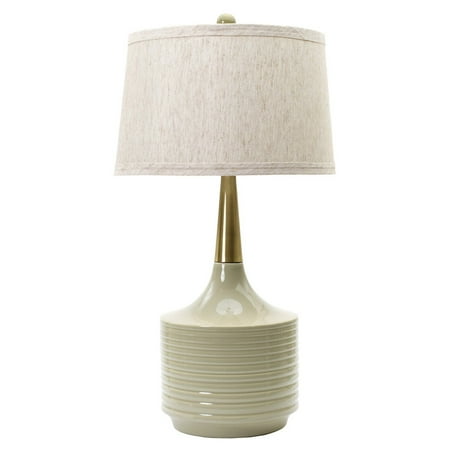 Brass 30' Accent Light - Fangio Lighting 30 in. Heather Ceramic Table Lamp with Antique Brass Neck