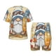 thumbnail image 1 of Balery Hello Summer Cute Gnome Conjunto de Pijama Infantil de Manga Corta con Estampado – Ropa de Dormir de Algodón Suave-3X-Large, 1 of 6
