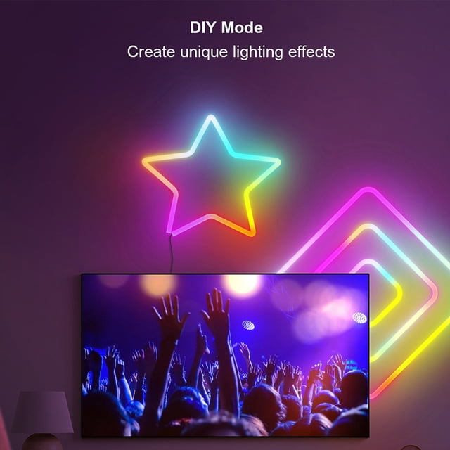 Oubit RGBIC Rope Lights,LED Neon Rope Light Wifi Music LED Strip Lights LED Neon Rope Light Exceptional Value