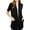 BLACK, variant on Women Basic Casual Soft Jersey Elbow Sleeve Open Front Midi Cardigan w/Pockets