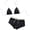 C-Black211, variant on Bikini Swimwear Women Retro Polka Dot Two Piece Swimsuits Self Tie Halter Triangle Drawstring Bathing Suit Soft Beachwear