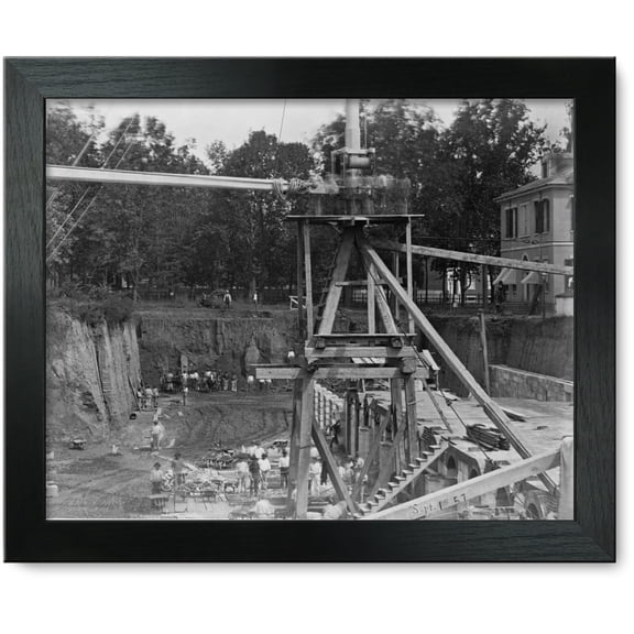 Framed Print: Construction Site For The United States Treasury Building