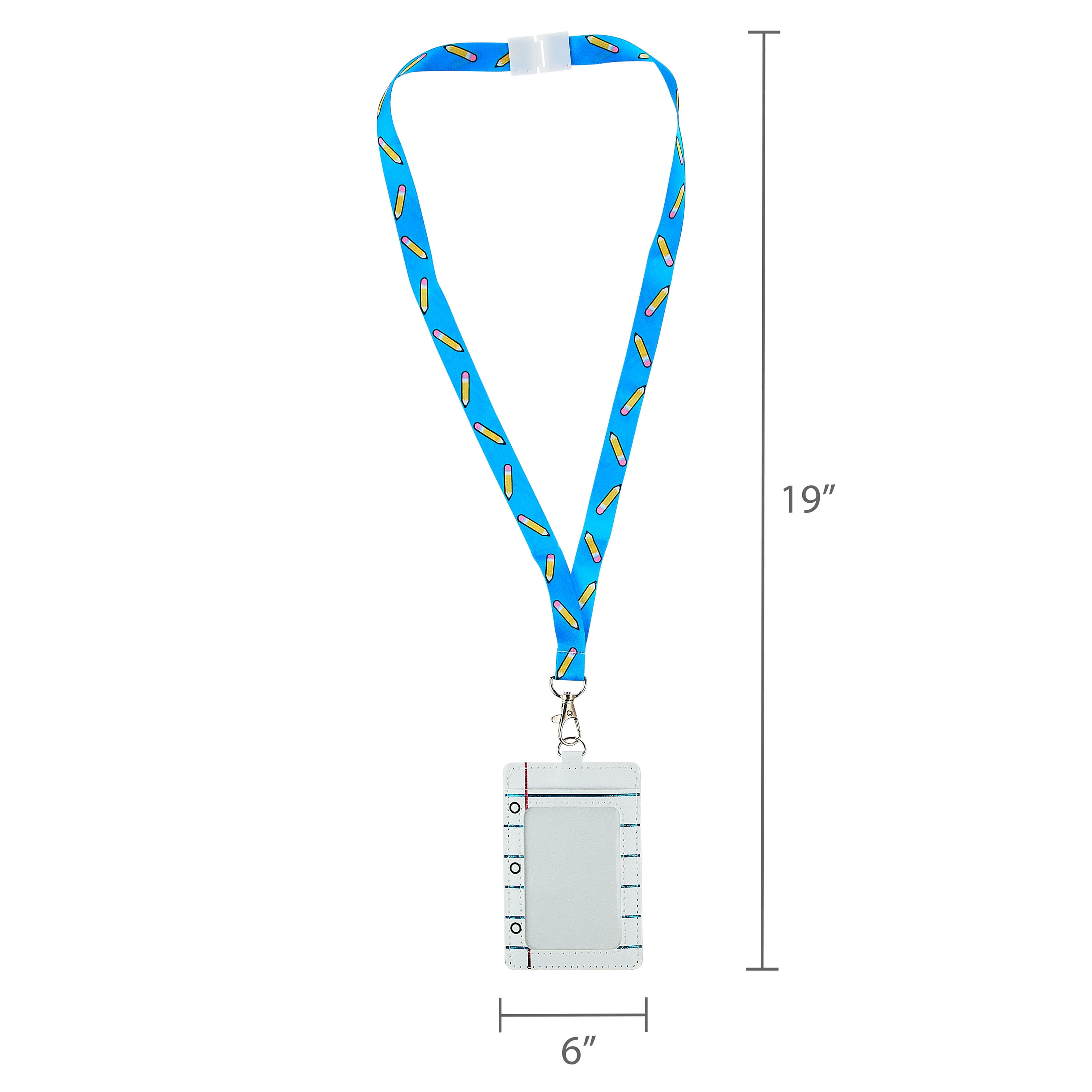Pen+Gear Notebook Paper Teacher Badge Holder with Breakaway Lanyard, Multicolor