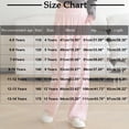 thumbnail image 3 of Lenpel Girls' Wide Leg Pants Children Lightweight Elastic High Waisted Loose Lounge Pants Baggy Causal Trousers with Pockets, 3 of 6