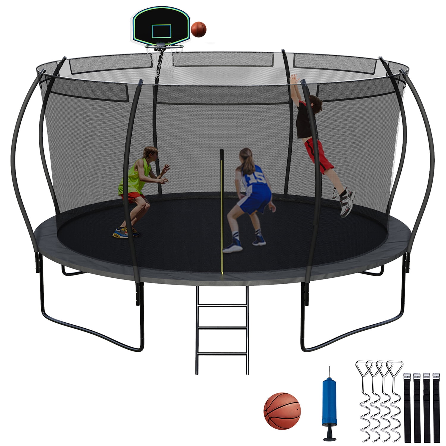 YORIN Trampoline 1400LBS 14FT Trampoline for Adults with Enclosure