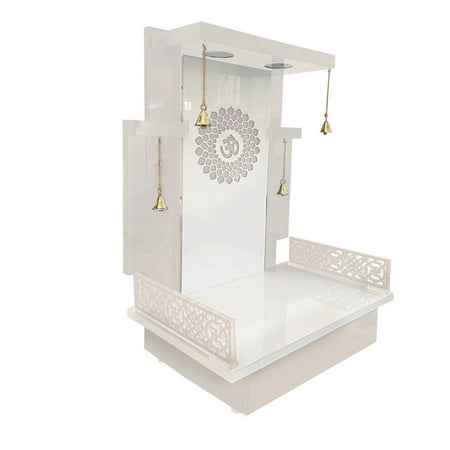 

Wooden Temple White LED Lights for Home and Office Puja Mandir Wall Hanging Home