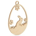 thumbnail image 2 of Wood Easter Egg Cutout, Bunny Nature Scene, 3-Inch, 1/8 Inch Thick, Pack of 10 Easter Crafts for Basket Stuffers & Ornaments, by Woodpeckers, 2 of 4