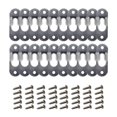 thumbnail image 1 of Auear Percha de metal con forma de ojo de cerradura, marco de fotos, espejo, gabinete, sujetadores para colgar, herrajes para pared empotrada con tornillos de montaje (paquete de 20 plateados), 1 of 5