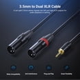 thumbnail image 2 of Cable de Audio Neewer 3.5mm a Doble XLR 3 m, 2 of 7