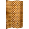 thumbnail image 7 of Oriental Furniture 6 ft. Tall Double Sided Japanese Wood Pattern Canvas Room Divider, 7 of 7