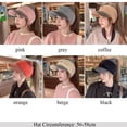 thumbnail image 2 of Fashion Casual Warm Cold-proof Bonnet Cute Cat Ear Soft Baseball Cap Knitted Hat Plush Hat Empty Top Hat COFFEE, 2 of 8
