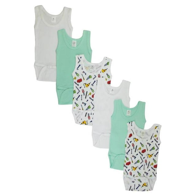 CS-109S-Tools-109S-Tools Débardeur Garçon avec Imprimé, Blanc & Bleu - Petit