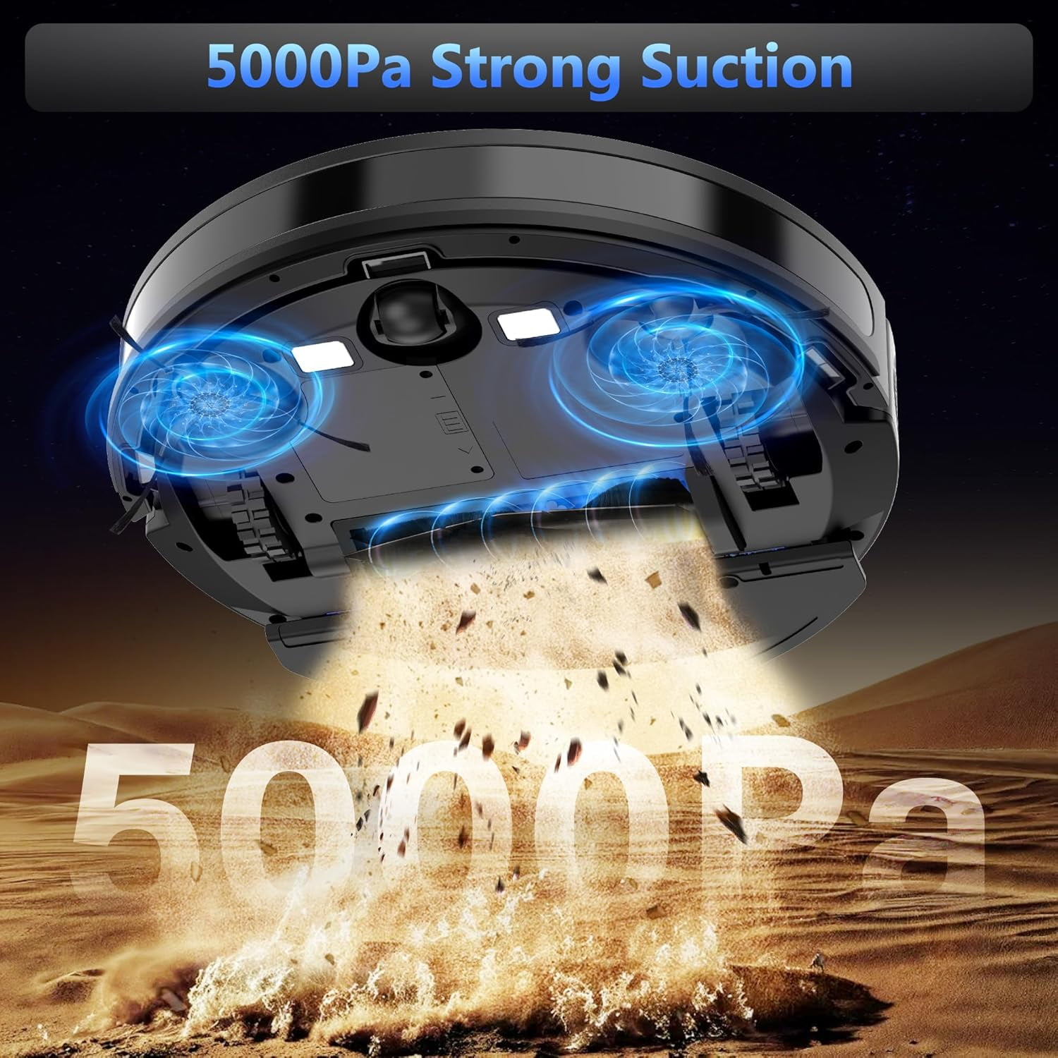 Robot vacuum and mopping set, 5000 pascal robot vacuum cleaner, maximum usage duration 150 minutes