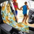 thumbnail image 4 of Chririnla Sunflower Daisy Butterfly Print Terry Cloth Car Seat Cover Cooling Car Seat Cover Protector, Sweating, Suitable for Truck Seat Van, Fit for Sedans Trucks Cars, 4 of 7