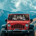 thumbnail image 3 of Uorisanigo Windshield Sun Shade Border Collie Animal Driving Sun Visor for Jeep Wrangler JK JKU JL JLU 1997-2025 & Jeep Gladiator JT 2020-2024 Keep Vehicle Cool Protect Your Car from UV Heat, 3 of 7