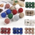thumbnail image 2 of 6 bolas navideñas de espuma con purpurina de 8 cm, adornos navideños coloridos, adornos colgantes decorativos para árbol de Navidad, Año Nuevo, 2 of 5