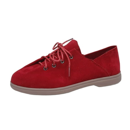 

TOWED22 Women s Flats Women s Classic Leather Fashion Tassel Boat Shoes Comfort Driving Casual Slip On Walking Flats Red
