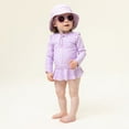 thumbnail image 3 of Nano One-Piece Rashguard Girls Swimsuit (UBF 50+) - Lilac Flowers (18 Months), 3 of 3