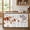 Orange, variant on Maple Leaves Fall Cabinet Curtain 28"Wx51"L,Dustproof Storage Cabinet Curtain with Self Adhesive Tape,Thanksgiving Botanical Branches Wooden Tall Pantry Cover Drape for Kitchen,Utility Closet