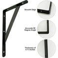 thumbnail image 7 of Colourtree 12 Piece Heavy Duty Floating Metal Wall L-Shaped Shelf Brackets, 7 of 7