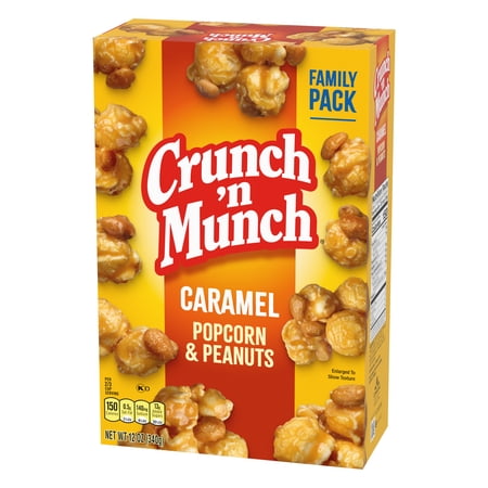 CRUNCH 'N MUNCH Caramel Popcorn with Peanuts, 12 oz.