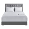 thumbnail image 1 of Pemberly Row 60x80" Polyester Fabric Plush Top Heated Mattress Pad in White, 1 of 6