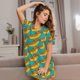 thumbnail image 3 of Easygdp Hot Dogs 8 Camisón de manga corta para mujer, informal, estampado, 3 of 6
