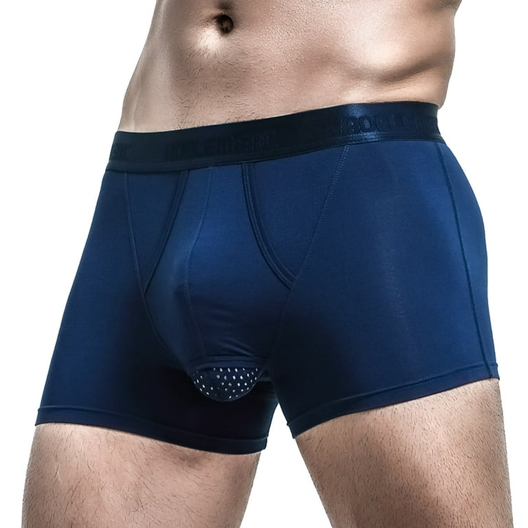 SEMIMAY Men's Summer Thin Transparent Ice Silk Boxers Breathable Men  Comfortable Elastic Underpants Underwear 