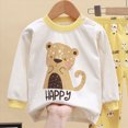 thumbnail image 5 of NOLDARES Infant Toddler Winter Clothes Outfits Long Sleeve Graphic Crewneck T-Shirt Sweatpants Cozy 2 Piece Set Size:6-12 M,Yellow, 5 of 5