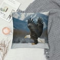 thumbnail image 2 of Orinice Bald Eagle Snow Mountain Decorative Pillow Cover for Home Couch Living Room Sofa, High-Quality Winter Pillow Case 1PC 24x24in, 2 of 5