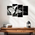thumbnail image 2 of Elephant Stock Noir Calla Lilies Wall Art - Horizontal Multi Panel Canvas - Living Room Wall Decor - Floral And Botanical Multi Panel - Black And Gray Decor - 24" x 14", 2 of 4