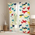 thumbnail image 3 of Homewish Teens Vehicle Helicopter Blackout Curtains Set of 2 (52x84 Each), Retro Cartoon Airplane Window Curtains, Dreamy Fairy Tale Curtains and Drapes, Curtains Blackout Decor, 3 of 6