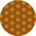 thumbnail image 1 of Ahgly Company Machine Washable Indoor Round Transitional Neon Orange Area Rugs, 7' Round, 1 of 7