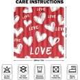 thumbnail image 6 of 72x72 Inch Valentines Day Red Shower Curtain Love Hearts Valentine''s Day Bath Curtain Sets Waterproof Valentines Fabric Shower Curtains for Bedroom Livingroom Bathroom Decor with Hooks, 6 of 6