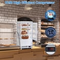 thumbnail image 4 of Countertop Refrigerator, 2.8 Cu.Ft. Pastry Display Case for Bakery with LED, Frost-Free, Sliding Door, Commercial Fridge Display Case for Cafe and Restaurant, 3-Tier Design, White, 4 of 7