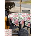 thumbnail image 5 of Outdoor Tablecloth with Umbrella Hole for Patio/Picnic/Party/Camping, Flowers Waterproof Table Cloth Square Cover Washable, Pink Spring Floral Elegant Pastoral Botanical (60"x 60"), 5 of 8
