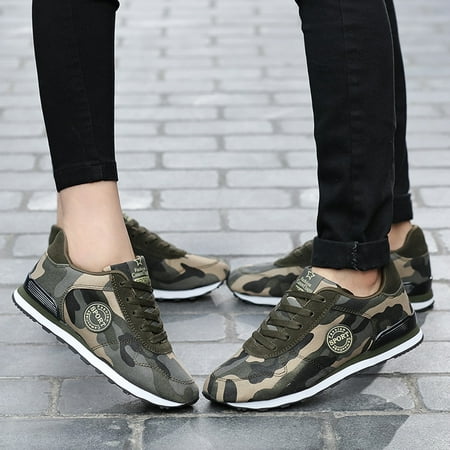 

FZM Couple Leisure Women Men Lace Up Camouflage Travel Soft Sole Comfortable Shoes Outdoor Suede Shoes Runing Fashion Sports Breathable Sneakers