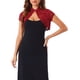 thumbnail image 1 of INSPIRE CHIC Cubre Hombros de Encaje para Mujeres con Cuello Alto y Botones, Manga Corta, Color Rojo Oscuro, Talla S, 1 of 6