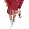 thumbnail image 2 of Women'S Lace High Waist Skirt Chic Casual Office Mini Skirt Elegant Feminine Wear Red L, 2 of 8